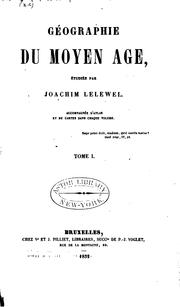 Cover of: Géographie du moyen âge by Joachim Lelewel
