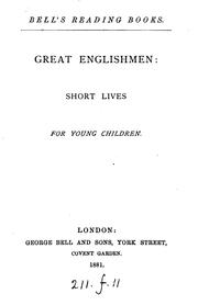 Cover of: Great Englishmen, short lives