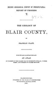 Cover of: The Geology, of Blair County by Franklin Platt