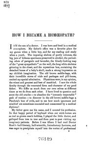 Cover of: How I became a homoeopath