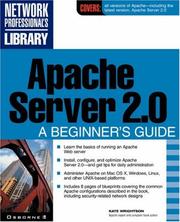 Cover of: Apache Server 2.0: a beginner's guide