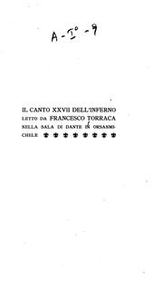 Cover of: Il canto XXVII dell'Inferno