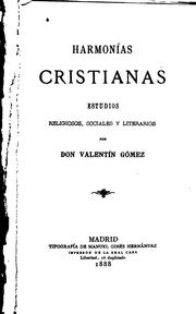 Cover of: Harmonías cristianas: Estudios religiosos, sociales y literarios