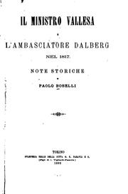 Cover of: Il ministro Vallesa e l'ambasciatore Dalberg: note storiche