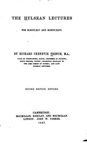 Cover of: The Hulsean Lectures for 1845 and 1846
