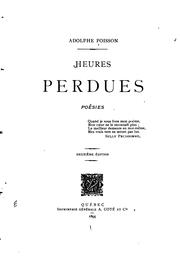 Cover of: Heures perdues: poésies ...