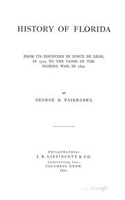 Cover of: History of Florida from Its Discovery by George R. Fairbanks