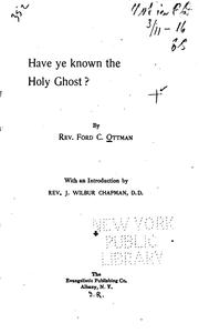 Cover of: Have Ye Known the Holy Ghost?