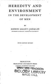 Cover of: Heredity and Environment in the Development of Men by Edwin Grant Conklin