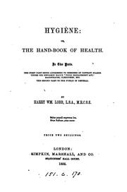 Cover of: Hygiene; or, The handbook of health