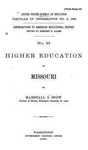 Cover of: Higher Education in Missouri