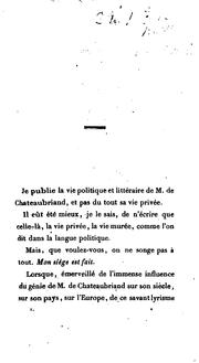 Cover of: Histoire de la vie et des ouvrages de M. de Chateaubriand: considéré comme poète, voyageur et ...