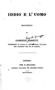 Cover of: Iddio e l'uomo: salterio