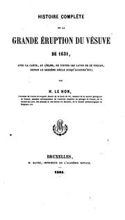 Cover of: Histoire complète de la grande éruption du Vésuve de 1631: avec la carte, au 1/25,000, de toutes ...