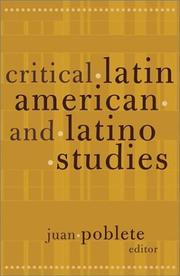 Cover of: Critical Latin American and Latino studies
