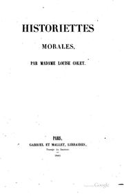 Cover of: Historiettes morales