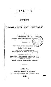 Cover of: Handbook of ancient geography and history, tr. by R.B. Paul and ed. T.K. Arnold by Wilhelm Pütz