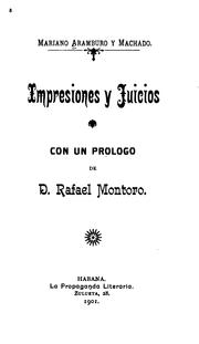 Cover of: Impresiones y juicios