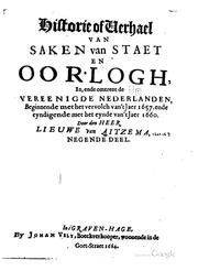 Cover of: Historie of Verhael van saken van staet en oorlogh, in, ende ontrent de ...