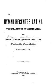 Hymni recentes latini by Silas Tertius Rand