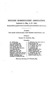 Cover of: Homoeopathy and Its Principles Explained