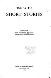 Cover of: Index to Short Stories by Ina Ten Eyck Firkins