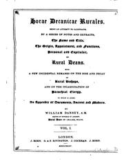 Cover of: Horae Decanicae Rurales.: Being an Attempt to Illustrate, by a Series of ...