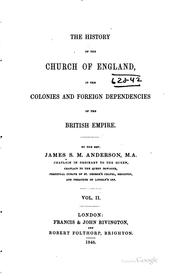 Cover of: The History of the Church of England, in the Colonies and Foreign ...