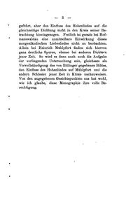 Cover of: Heinrich Mühlpfort und der Einfluss des hohen Liedes auf die zweite Schlesische Schule nebst ...