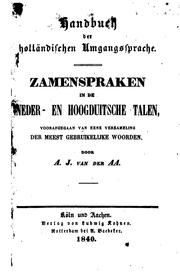 Cover of: Handbuch der holländischen Umgangssprache