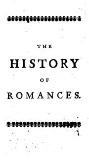 Cover of: The history of romances. Made Engl. by S. Lewis