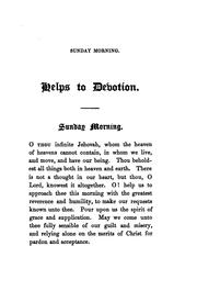 Cover of: Helps to devotion: morning and evening prayers for every day in the week