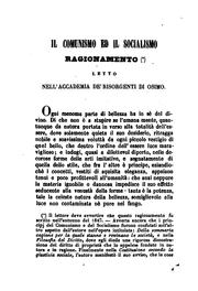 Cover of: Il comunismo ed il socialismo: ragionamento by Antonio Rosmini, Antonio Rosmini