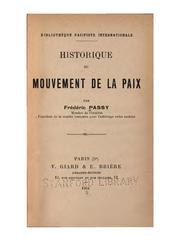 Cover of: Historique du mouvement de la paix