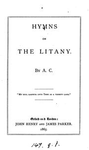 Cover of: Hymns on the Litany, by A.C.