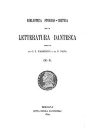 Cover of: Indagini e postille dantesche
