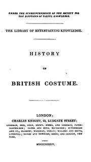 Cover of: History of British costume [by J.R. Planché]. by J. R. Planché