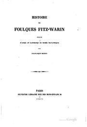 Cover of: Histoire de Foulques Fitz-Warin