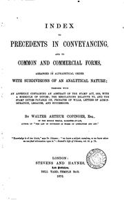 Cover of: Index to Precedents in Conveyancing, and to Common and Commercial Forms, Arranged in ...