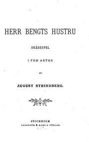 Cover of: Herr Bengts hustru by August Strindberg