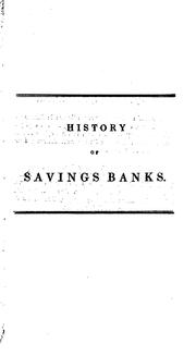 Cover of: The History of Savings Banks in England, Wales, and Ireland: With the Period of the ...