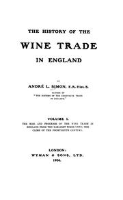 Cover of: The History of the Wine Trade in England