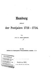 Cover of: Hamburg während der Pestjahre 1712-1714