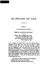 Cover of: In Praise of Ale: With Some Curious Particulars Concerning Ale-wives and Brewers, Drinking-clubs ...