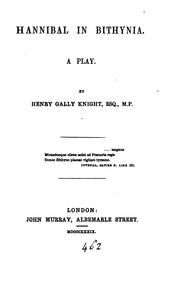 Cover of: Hannibal in Bithynia, a play [in verse].