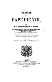Cover of: Histoire du pape Pie viii by Artaud de Montor