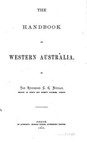 Cover of: The Handbook of Western Australia by Charles Grenfell Nicolay