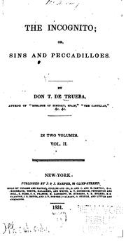 Cover of: The Incognito; Or, Sins and Peccadillos