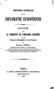 Cover of: Histoire générale de la diplomatie européenne