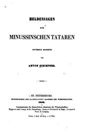 Cover of: Heldensagen der minussinschen Tartaren rhythmisch bearbeitet